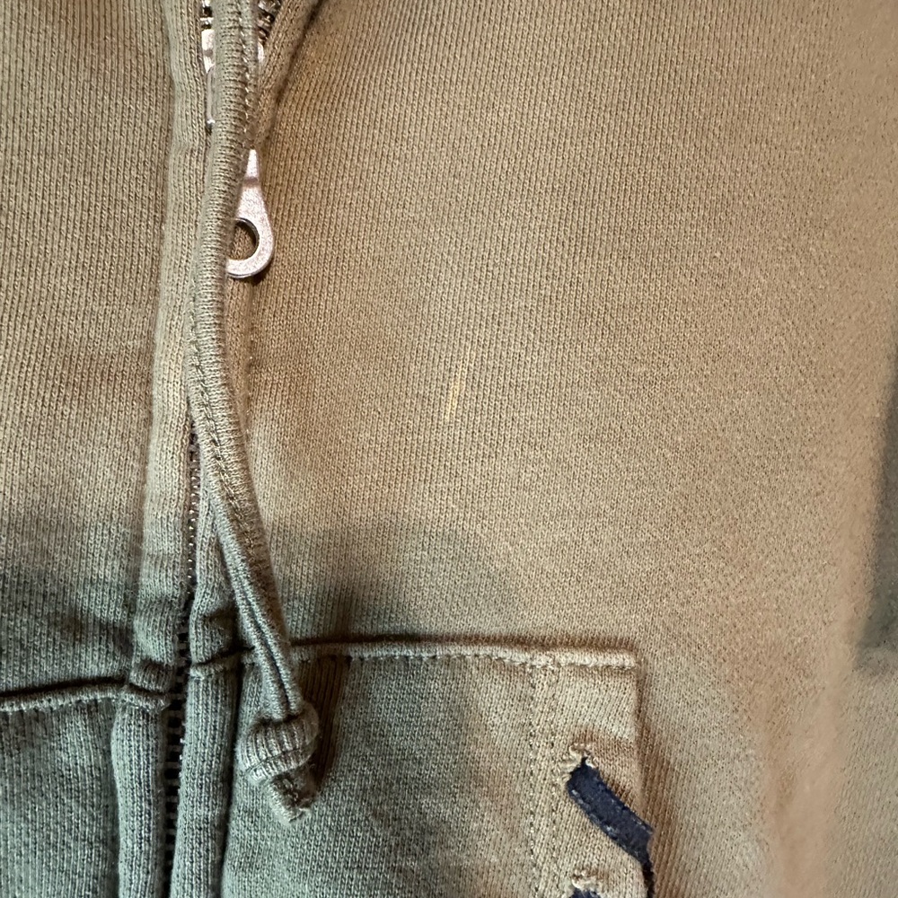 Vintage Ed Hardy Olive Green Hoodie with Black Accents - Picture 10 of 14